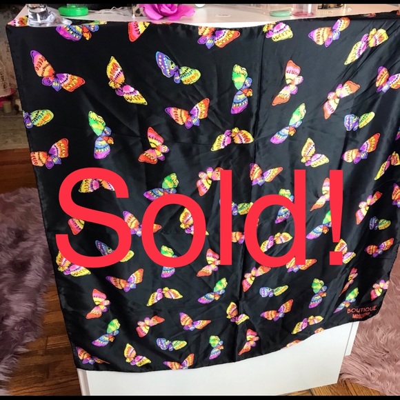 Moschino Accessories - Moschino Boutique Silk Scarf Butterflies